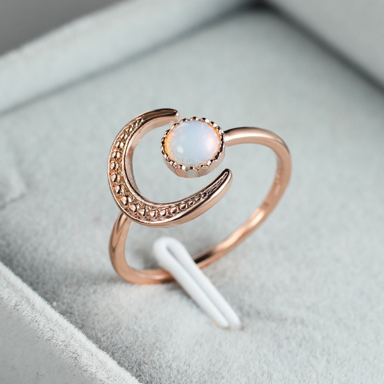 Wholesale Moon Sun Open Adjustable Moonstone Ring